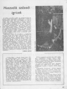 Jozsa Erika Horvath Karoly Muvelodes 1975 Farkas Arpad cikke Huszadik századi igricek